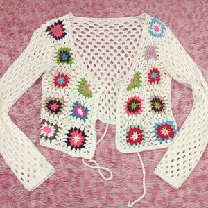 Debut White Crochet Top